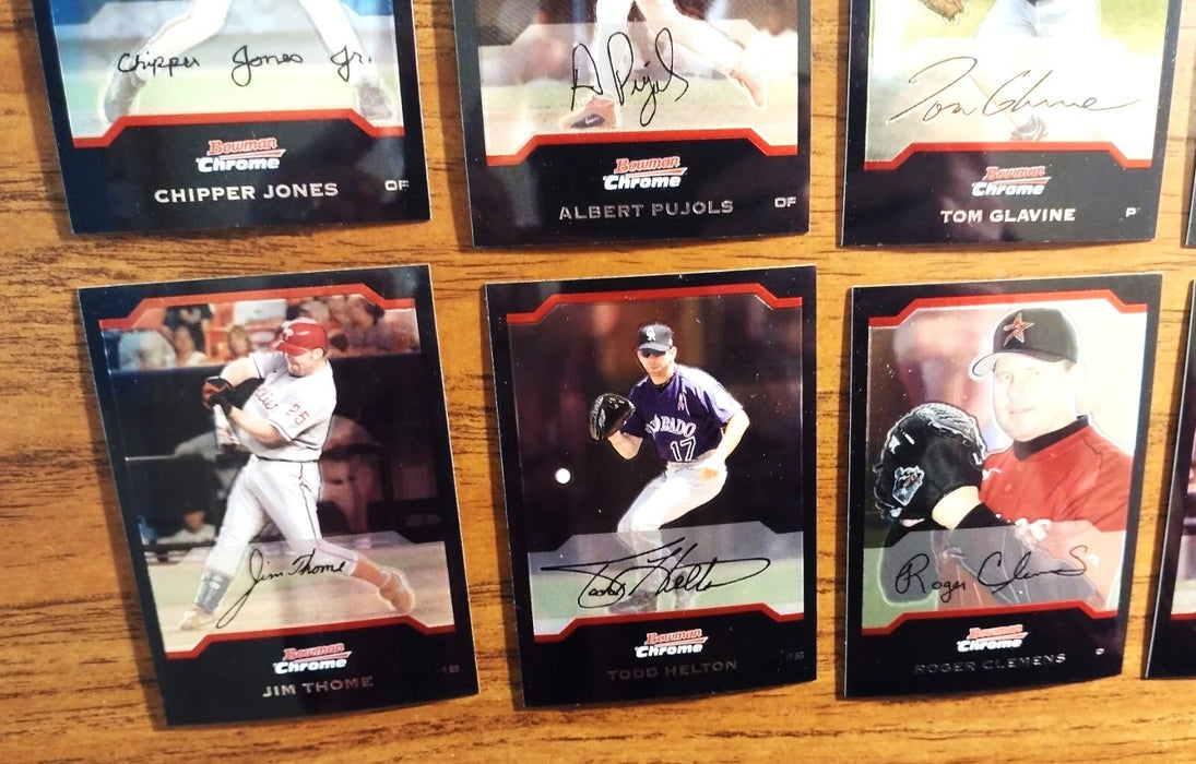 2004 BOWMAN CHROME "NEAR SET" 254/330 HOFERS/RC'S C JONES-PUJOLS-F THOMAS-HELTON