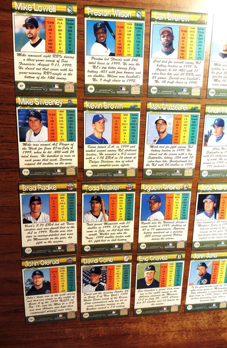 2000 PACIFIC PARAMONT "NEAR SET" 78 CARDS HENDERSON RIPKEN J THOME LARKIN ANKIEL