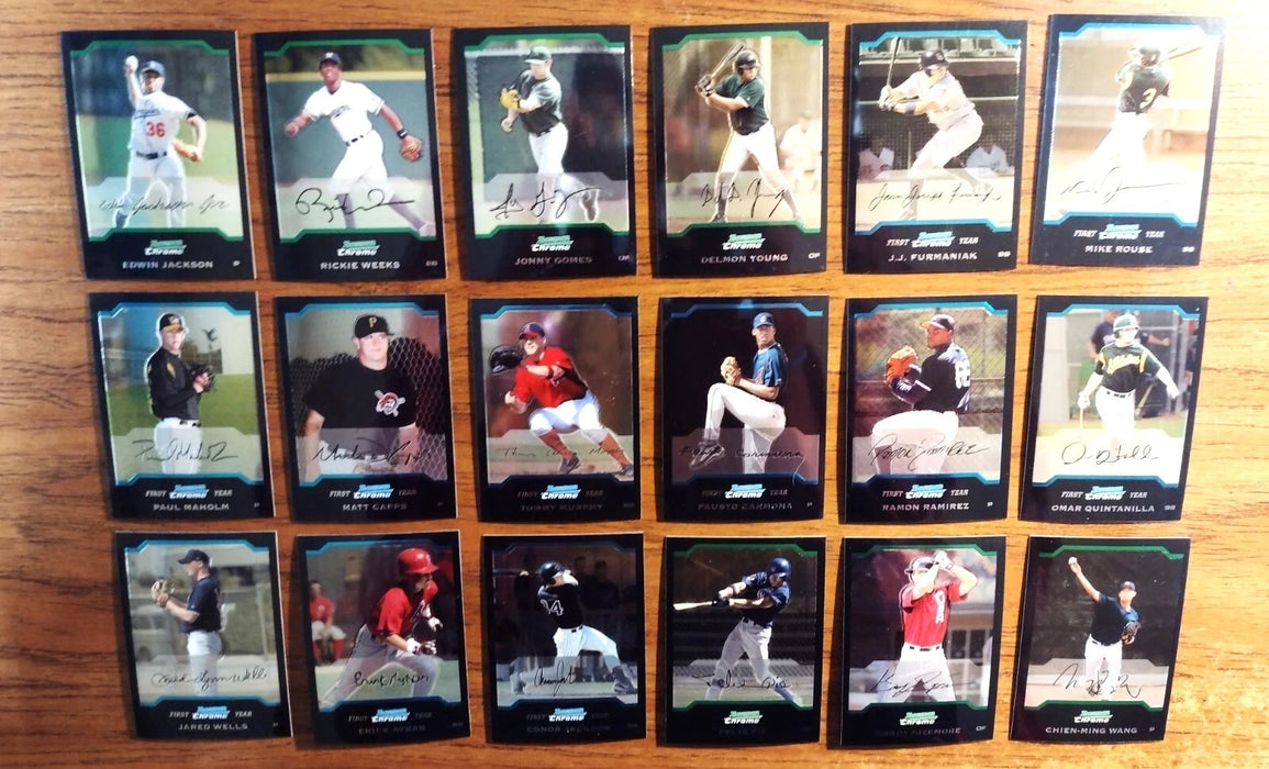 2004 BOWMAN CHROME "NEAR SET" 254/330 HOFERS/RC'S C JONES-PUJOLS-F THOMAS-HELTON