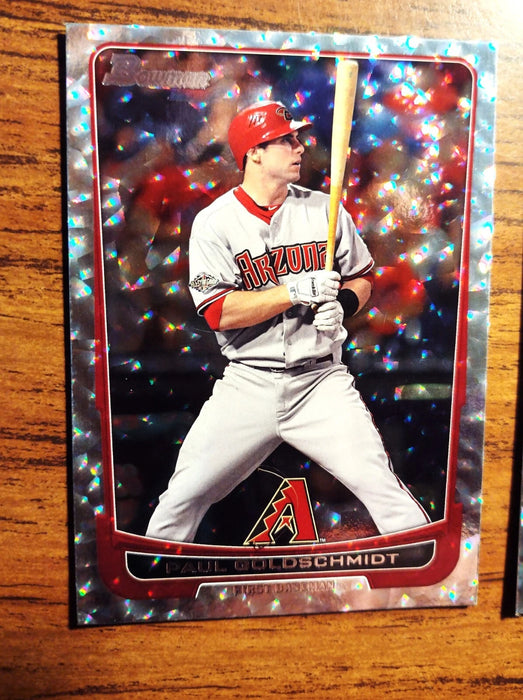 2012 BOWMAN "SILVER ICE INSERT" (LOT OF 3) P GOLDSCHMIDT F FREEMAN M TAYLOR (RC)