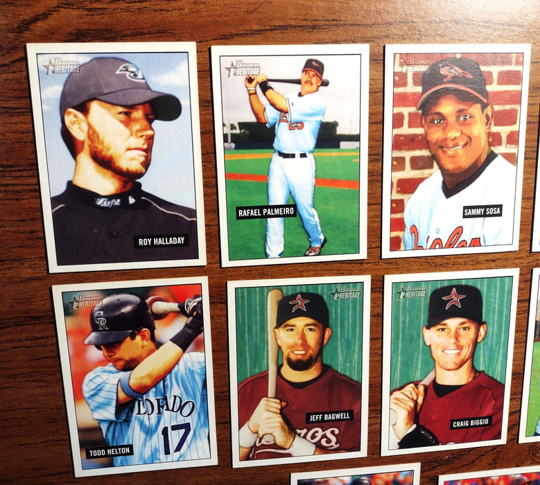 2005 BOWMAN HERITAGE "HOFERS" LOT OF 12 GRIFFEY HALLADAY THOMAS HELTON BAGWELL