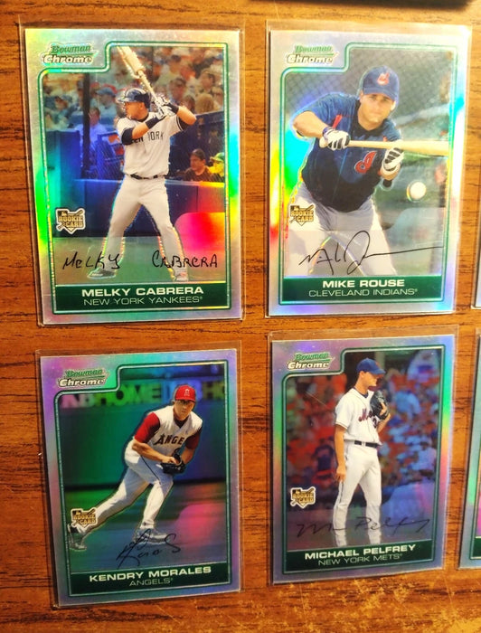 2006 BOWMAN CHROME DRAFT "REFRACTOR NEAR SET"40/55 MORALES CABRERA MURPHY GUZMAN