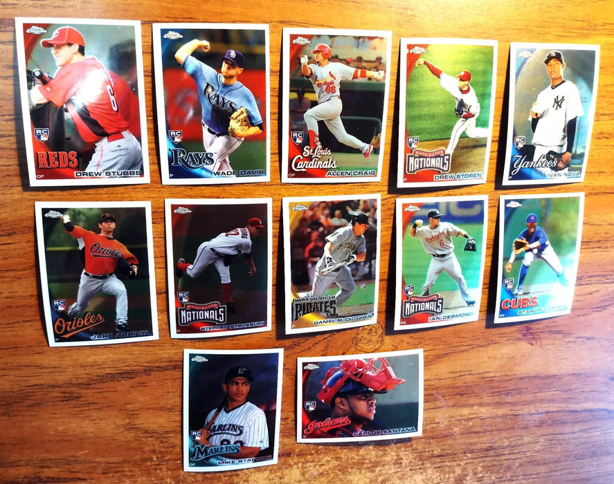 2010 TOPPS CHROME "COMP SET" STRASBURG DESMOND STANTON SANTANA A CRAIG NOVA RC'S