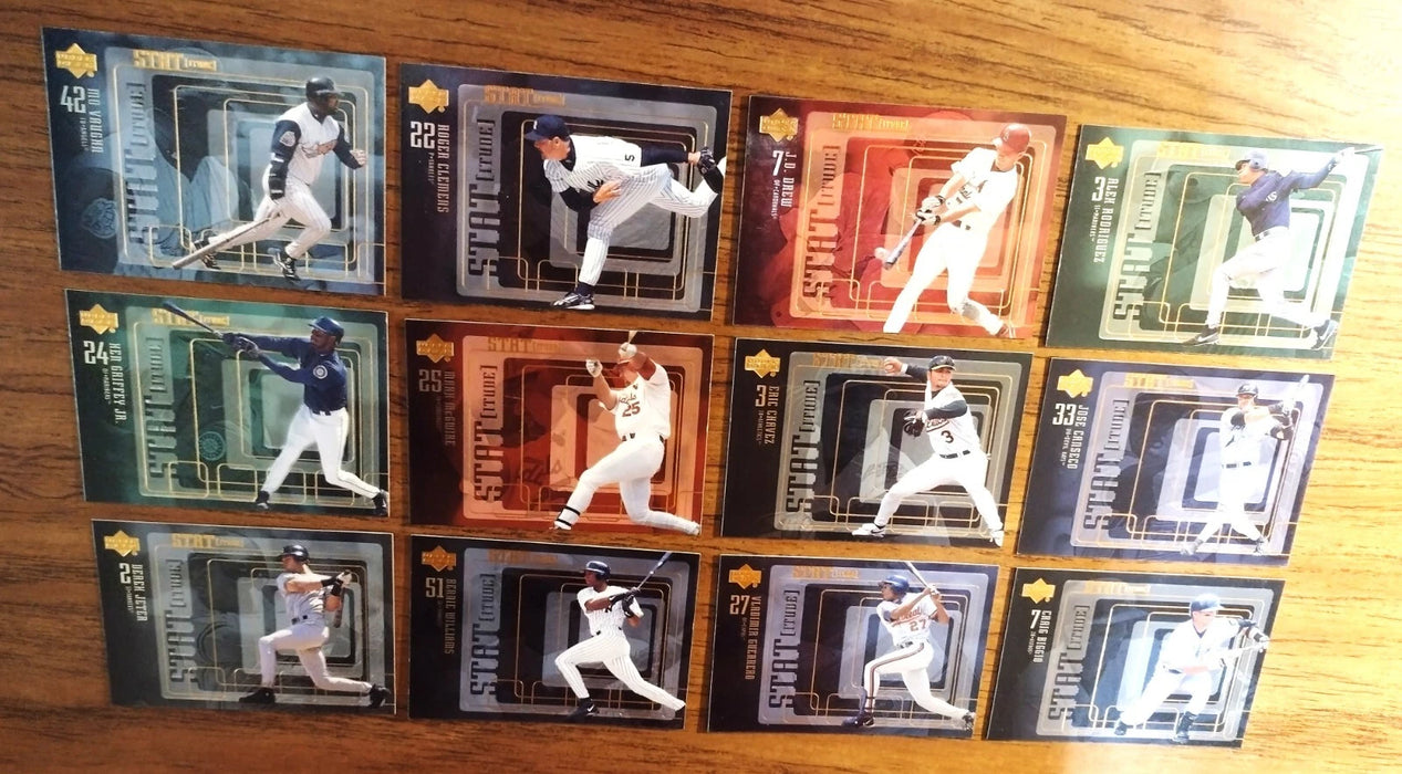 2000 UPPER DECK "STATITUDE NEAR SET" 21/30 HOFERS GRIFFEY-JETER-RIPKEN-BAGWELL-
