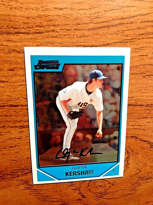 2007 BOWMAN CHROME DRAFT #BDPP77 CLAYTON KERSHAW "FUTURE HOFER" LA DODGERS 3 CY