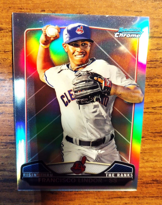 2013 BOWMAN CHROME "BLUE/REG REFRACTORS" #RTR-FL FRANCISCO LINDOR (RCS) NY METS
