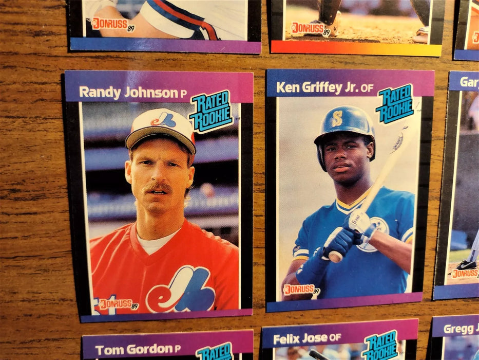 1989 DONRUSS "COMP SET" HOFERS GRIFFEY-JOHNSON-BIGGIO-SHEFFIELD-SCHILLING ALOMAR