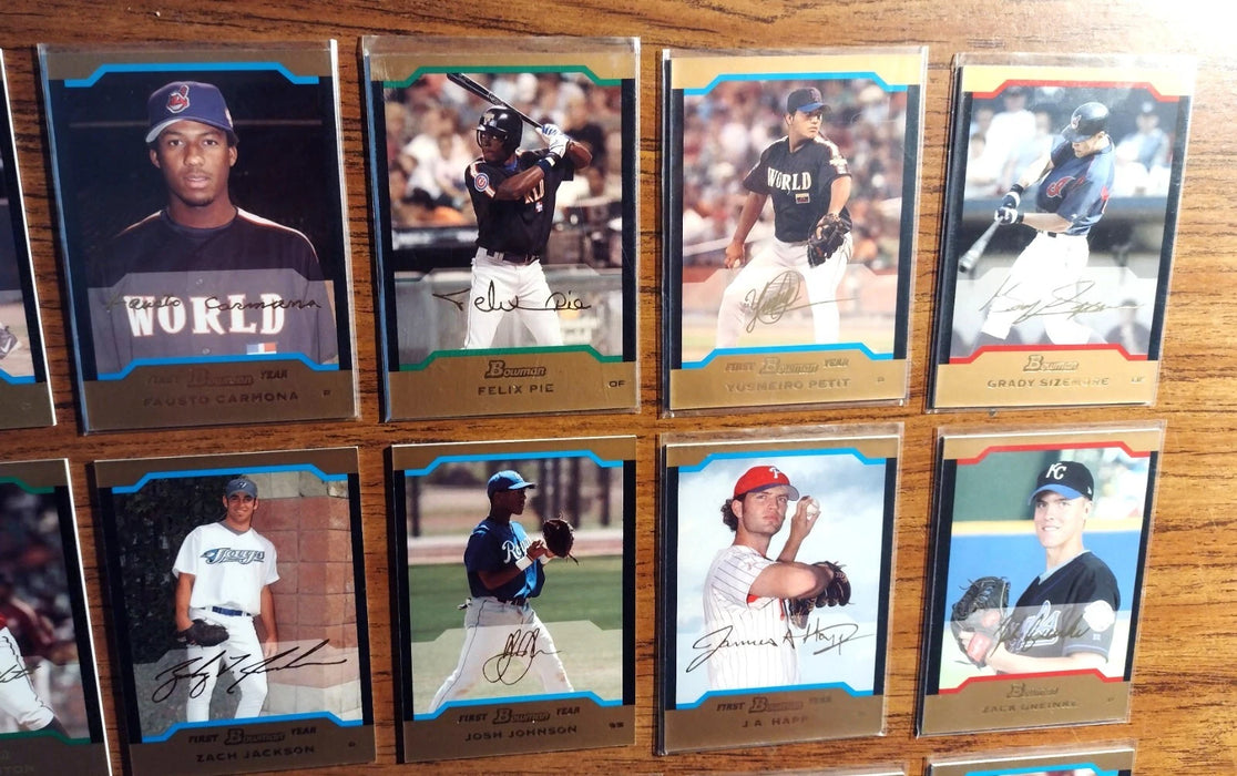 2004 BOWMAN "GOLD PARALLEL'S" NEAR SET 125/165 GREINKE-SIZEMORE-BJ UPTON-WEEKS++