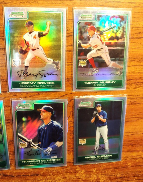 2006 BOWMAN CHROME DRAFT "REFRACTOR NEAR SET"40/55 MORALES CABRERA MURPHY GUZMAN