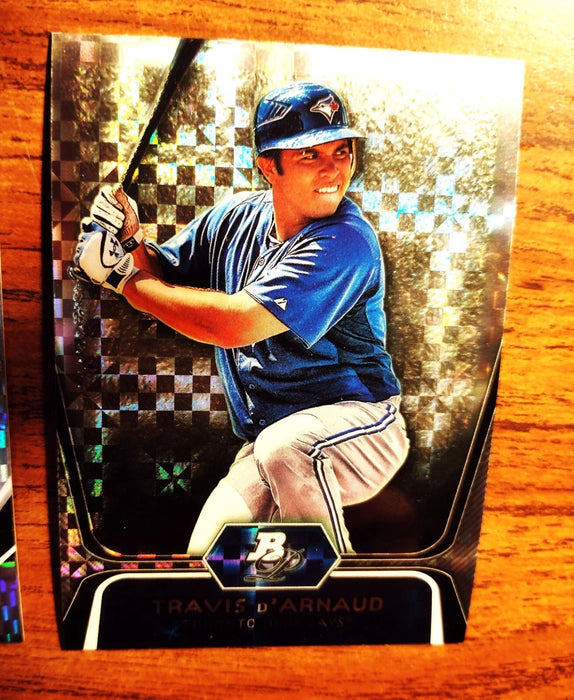 2011 13 BOWMAM PLATIUM (LOT OF 3) TRAVIS DARNAUD X FRACTOR BLUE JAYS