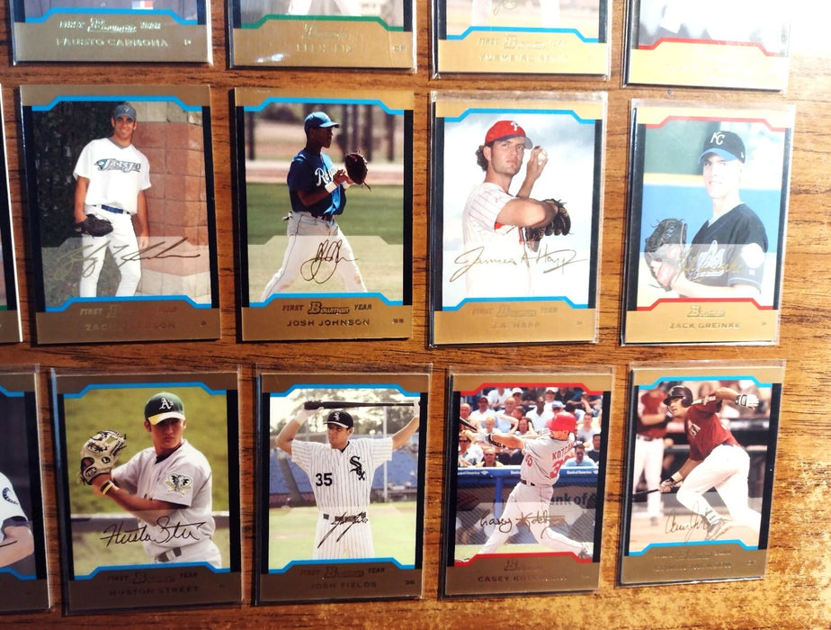 2004 BOWMAN "GOLD PARALLEL'S" NEAR SET 125/165 GREINKE-SIZEMORE-BJ UPTON-WEEKS++
