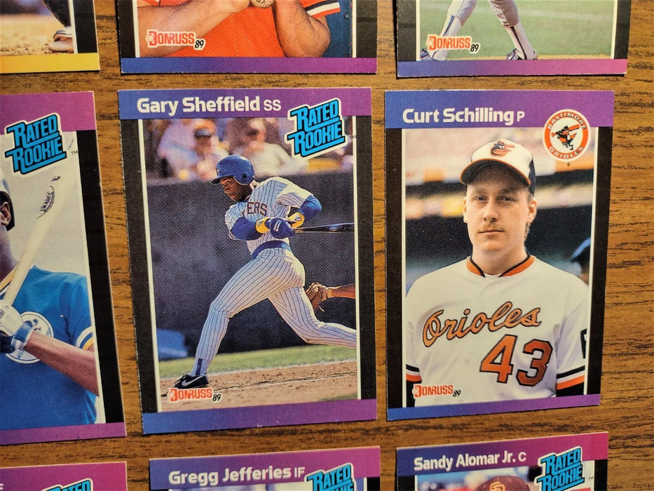 1989 DONRUSS "COMP SET" HOFERS GRIFFEY-JOHNSON-BIGGIO-SHEFFIELD-SCHILLING ALOMAR