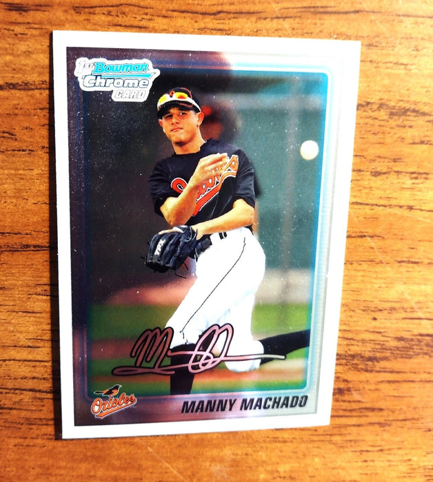 2010 BOWMAN CHROME DRAFT #BDPP80 MANNY MACHADO "1ST BOWMAN ROOKIE CARD"