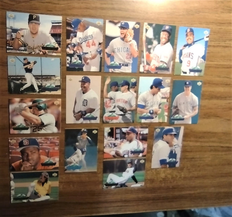 1993 UPPER DECK "ON DECK" NEAR SET 17/25 HOFERS PUCKETT SANDBERG GWYNN
