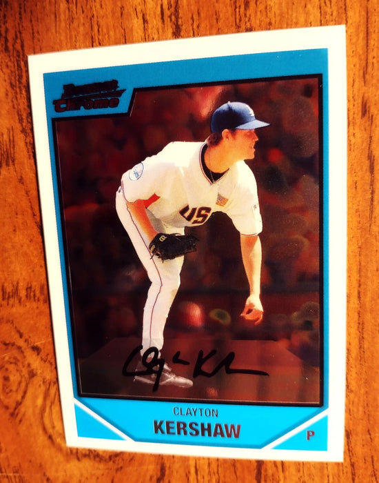 2007 BOWMAN CHROME DRAFT #BDPP77 CLAYTON KERSHAW "FUTURE HOFER" LA DODGERS 3 CY