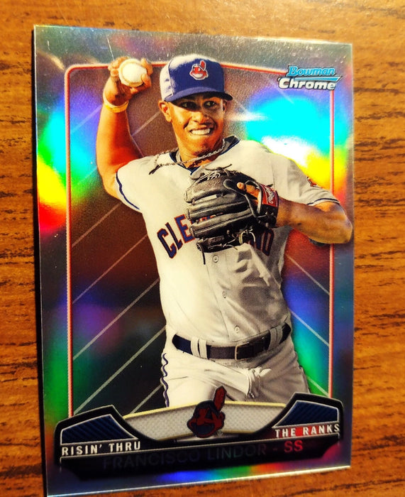 2013 BOWMAN CHROME "BLUE/REG REFRACTORS" #RTR-FL FRANCISCO LINDOR (RCS) NY METS