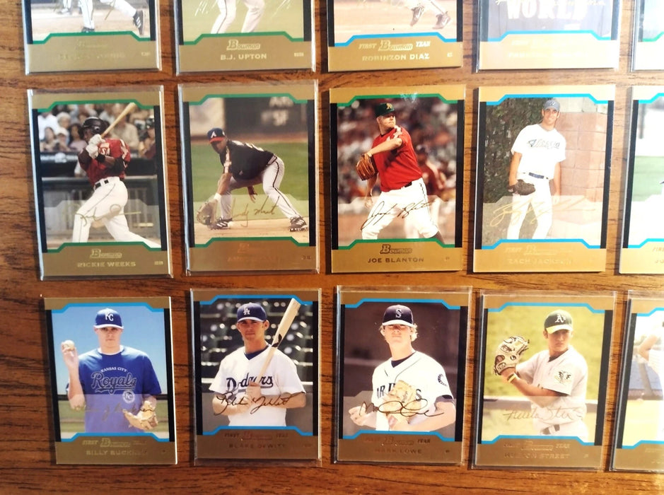 2004 BOWMAN "GOLD PARALLEL'S" NEAR SET 125/165 GREINKE-SIZEMORE-BJ UPTON-WEEKS++