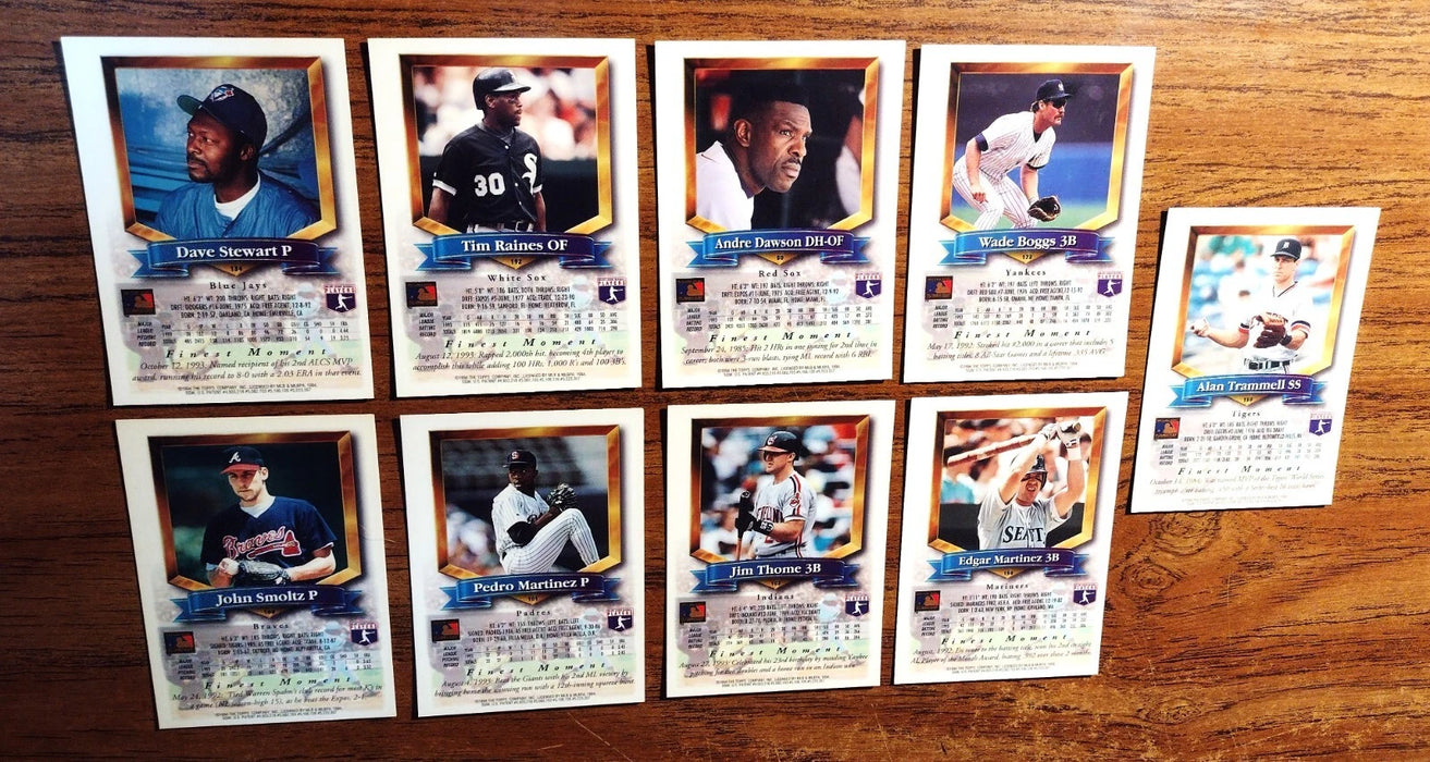 1994 TOPPS FINEST #1-#199 "187/199" HOFERS BOGGS DAWSON P MARTINEZ SMOLTZ THOME
