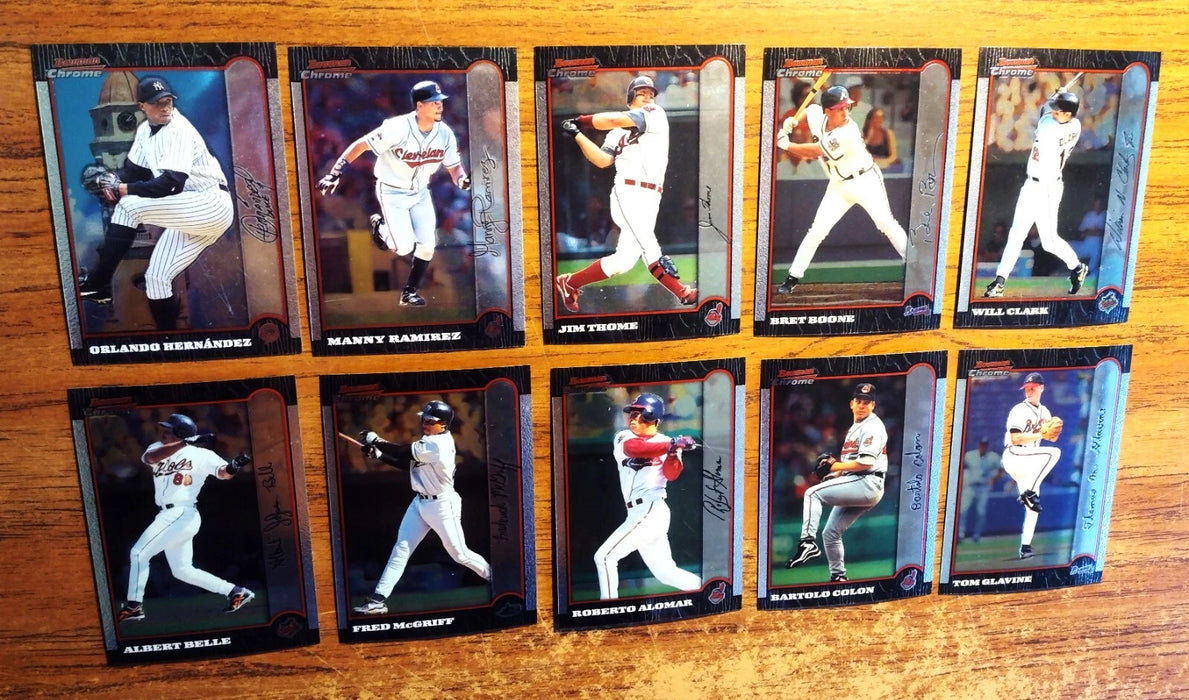 1999 BOWMAN CHROME (LOT OF 125) RCS/HOFERS C LEE WELLS B CHEN BURNETT PENNY RCS