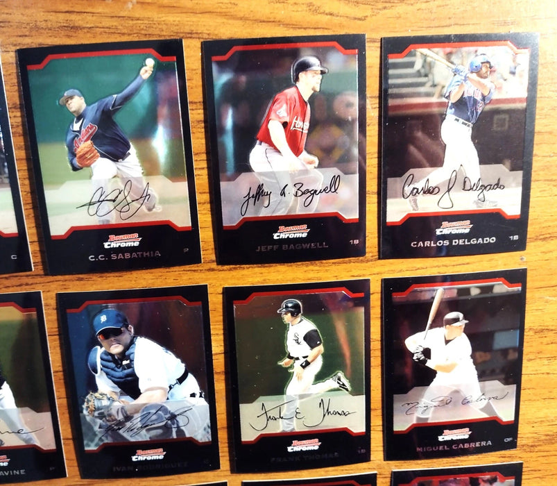 2004 BOWMAN CHROME "NEAR SET" 254/330 HOFERS/RC'S C JONES-PUJOLS-F THOMAS-HELTON