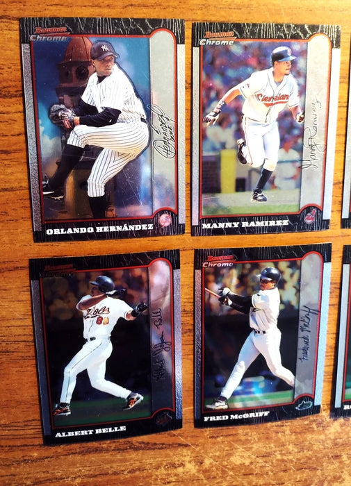 1999 BOWMAN CHROME (LOT OF 125) RCS/HOFERS C LEE WELLS B CHEN BURNETT PENNY RCS