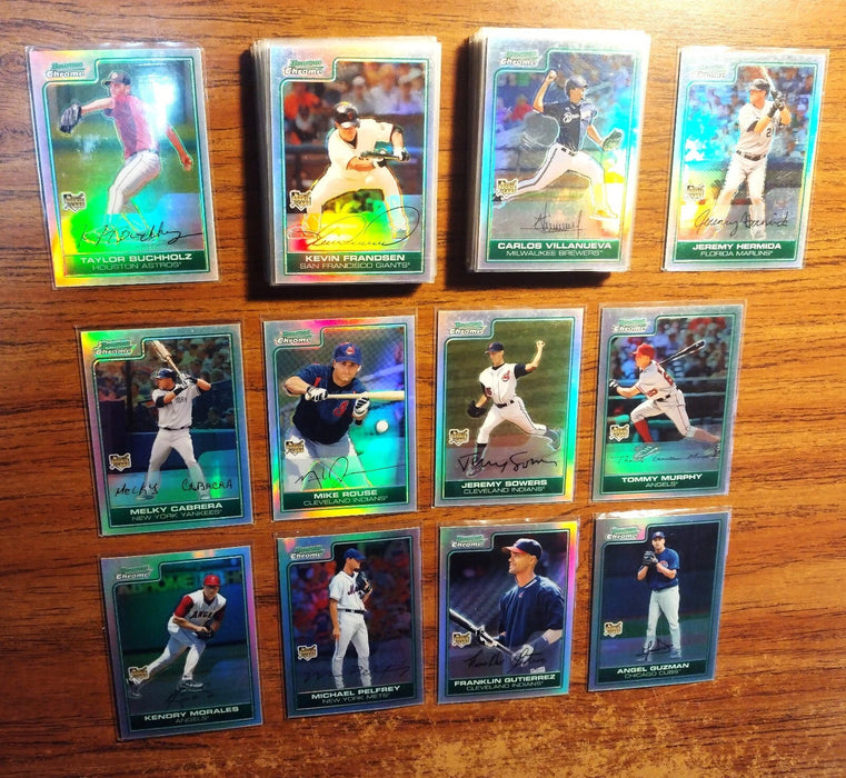 2006 BOWMAN CHROME DRAFT "REFRACTOR NEAR SET"40/55 MORALES CABRERA MURPHY GUZMAN