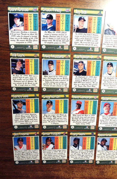 2000 PACIFIC PARAMONT "NEAR SET" 78 CARDS HENDERSON RIPKEN J THOME LARKIN ANKIEL
