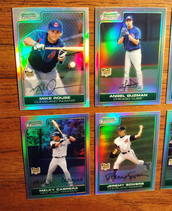 2006 BOWMAN CHROME DRAFT "REFRACTOR NEAR SET"40/55 MORALES CABRERA MURPHY GUZMAN