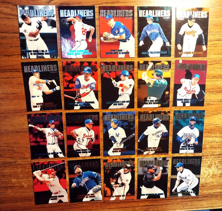 1997 FLEER "HEAD LINERS COMP SET" 1-20 HOFERS THOMAS RIPKEN GRIFFEY GWYNN BONDS